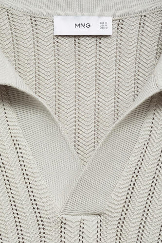 Polo à manches courtes - Gris - MANGO