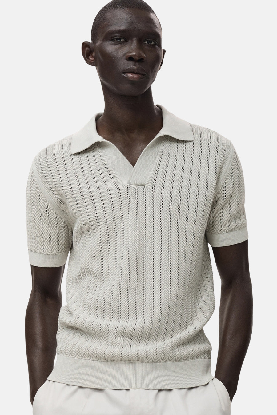 Polo à manches courtes - Gris - MANGO