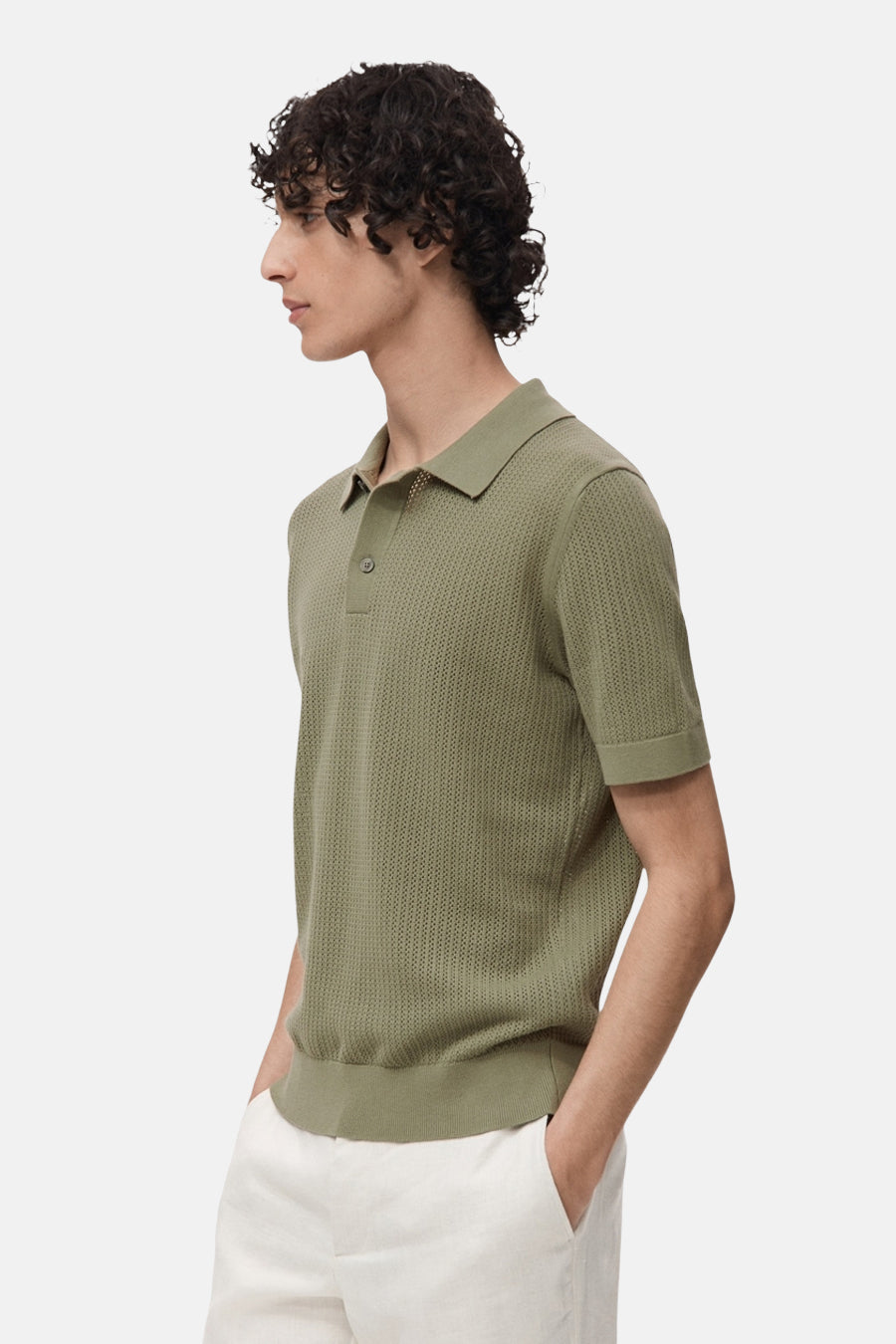 Polo à manches courtes - Kaki - MANGO