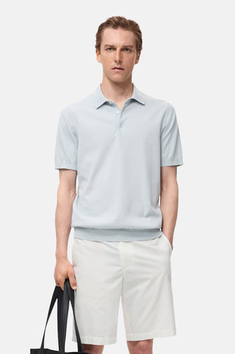 Polo à manches courtes - Bleu clair - MANGO