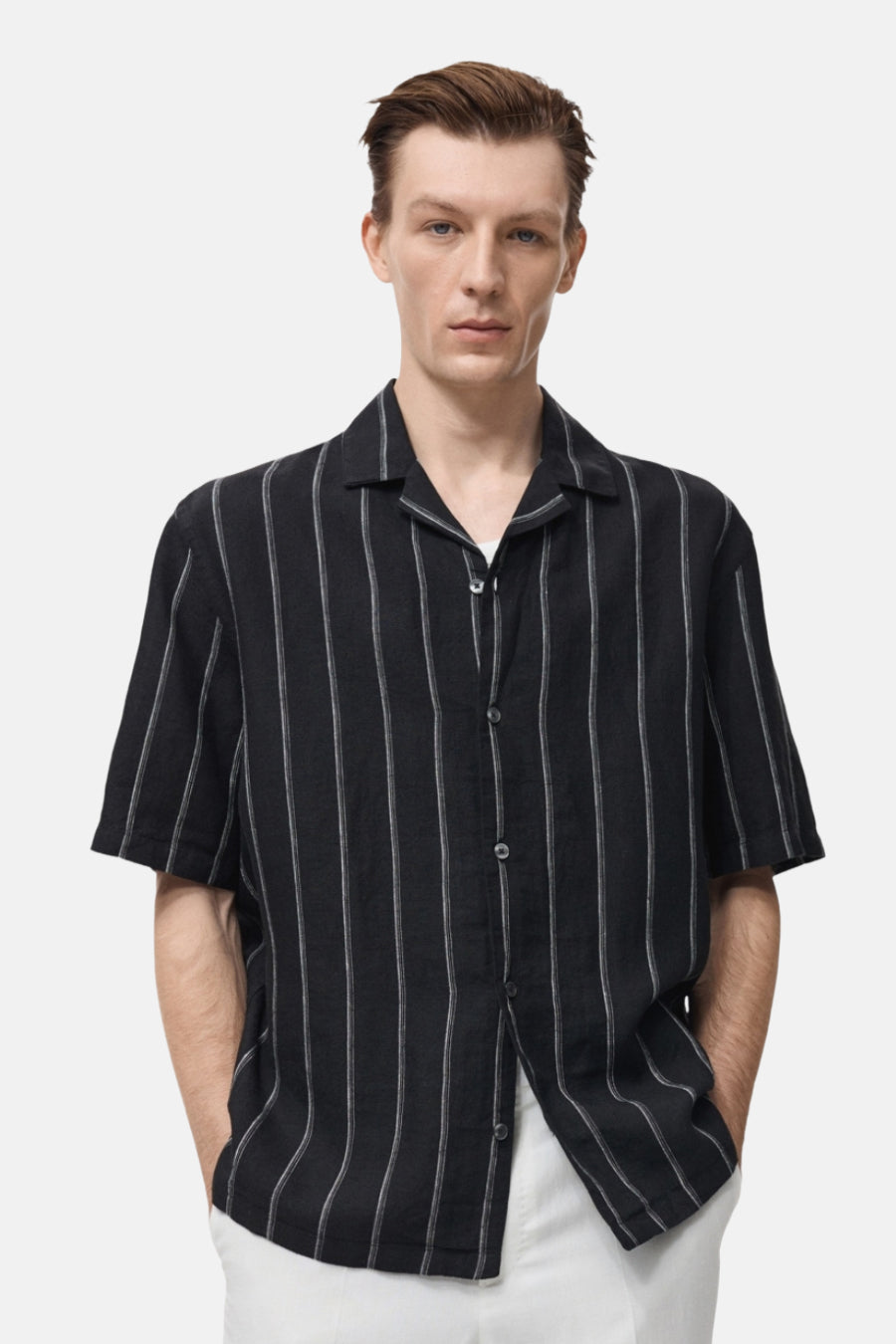 Chemise à manches courtes - noir - MANGO - 1