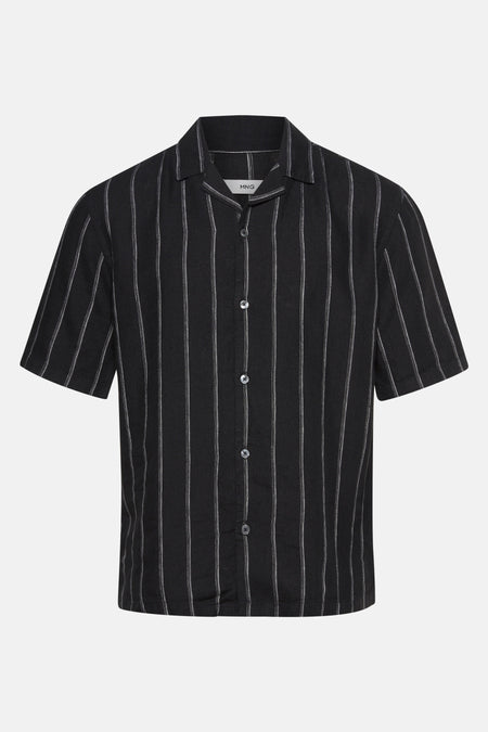 Chemise (manches courtes) Noir - MANGO