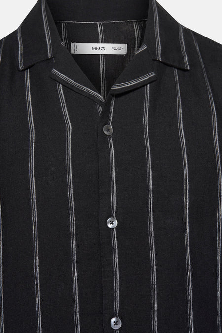 Chemise (manches courtes) Noir - MANGO