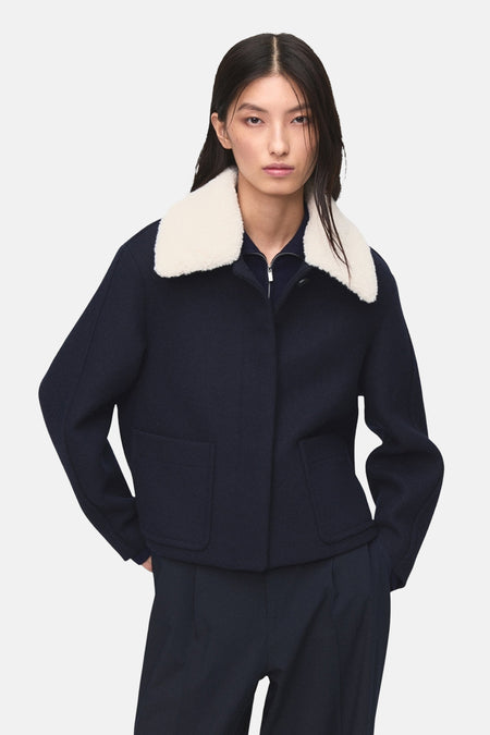 Veste courte bleu - MANGO