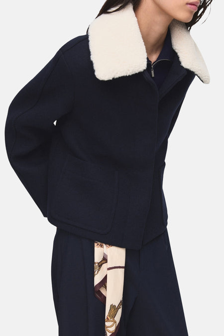 Veste courte bleu - MANGO