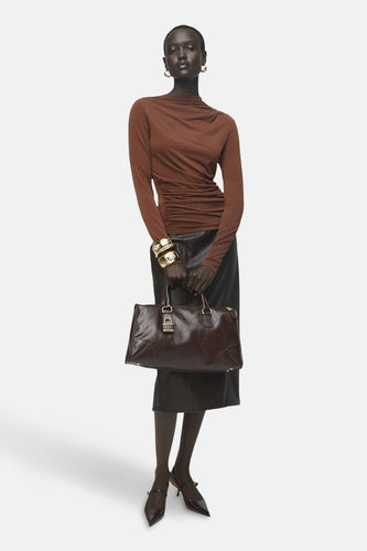 T-shirt à manches longues - brun - MANGO