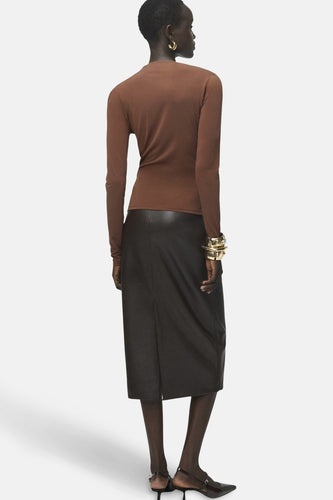 T-shirt à manches longues - brun - MANGO