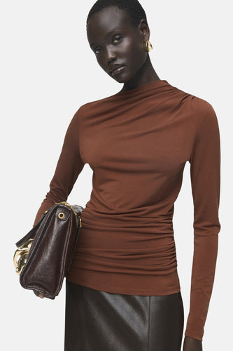 T-shirt à manches longues - brun - MANGO