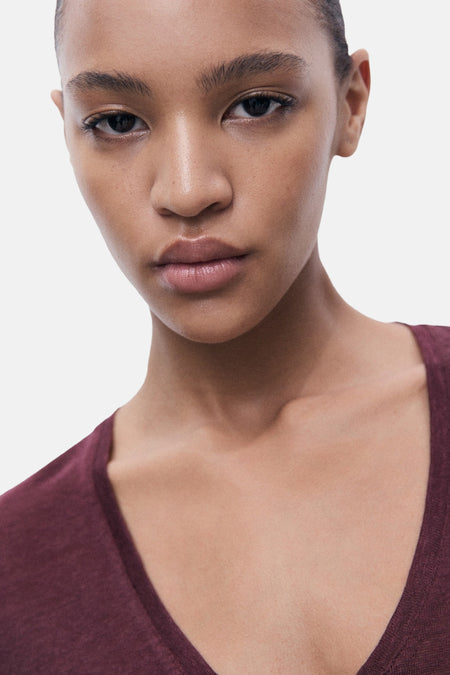 T-shirt à manches courtes - bordeaux