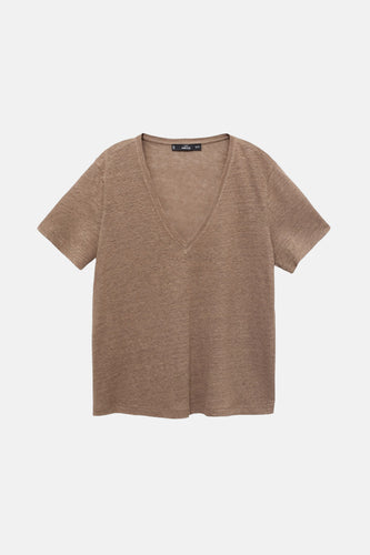 T-shirt à manches courtes - brun - MANGO