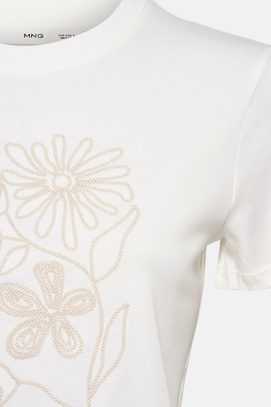 T-shirt à manches courtes - écru - MANGO - 7