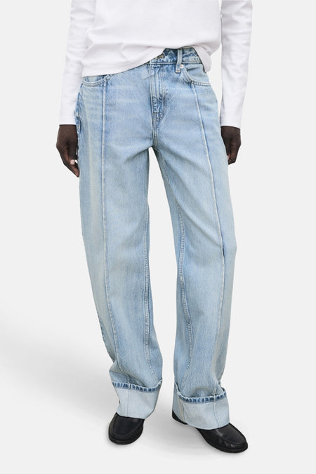 Jeans straight Light blue denim - MANGO