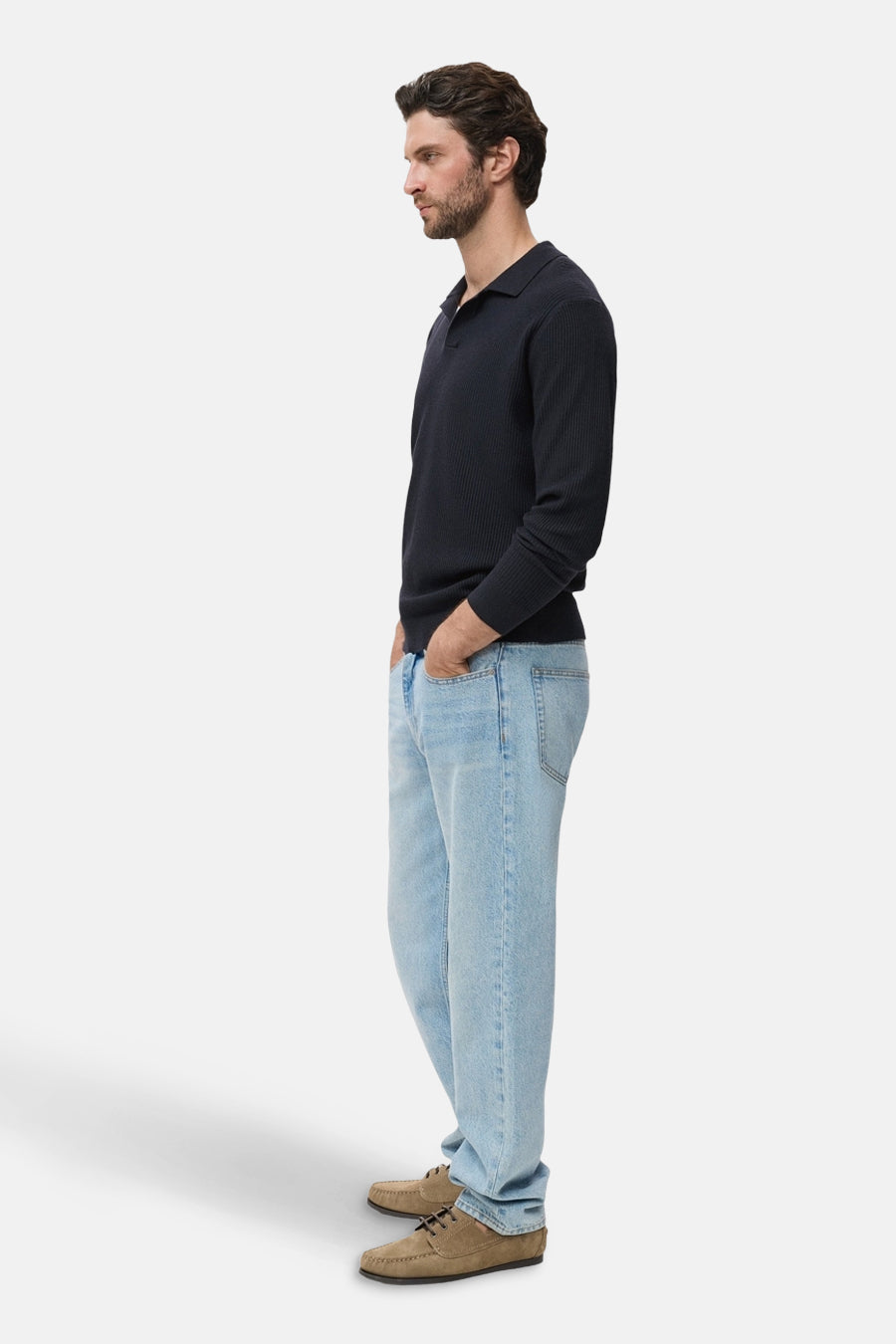 Pull à col rond - bleu - MANGO