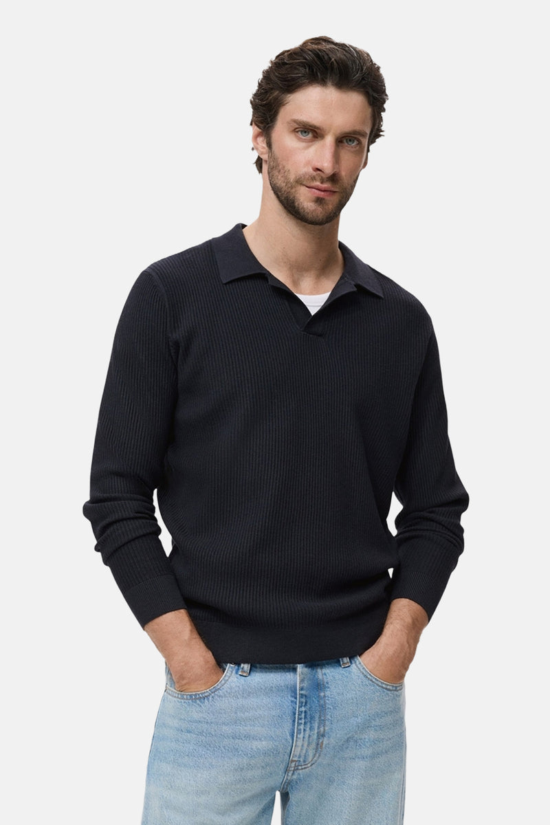 Pull à col rond - bleu