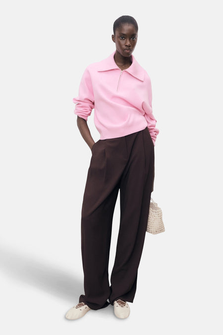 Pull à col roulé - rose