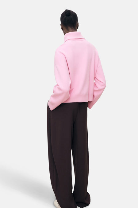Pull à col roulé - rose
