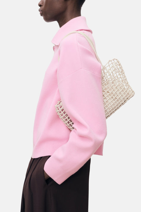 Pull à col roulé - rose