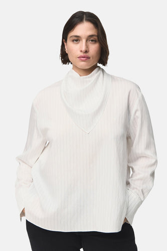 Blouse à manches longues - blanc