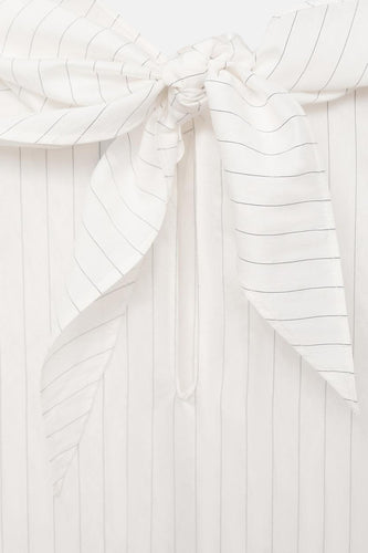 Blouse à manches longues - blanc - MANGO - 5