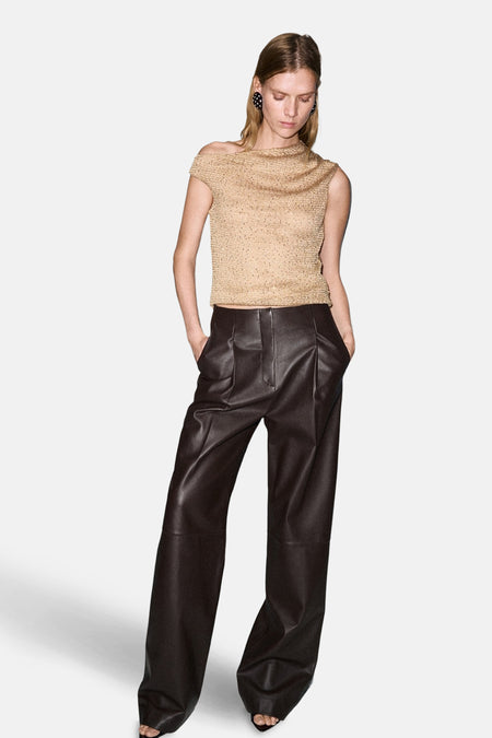 Chemisier (sans manches) doré - MANGO