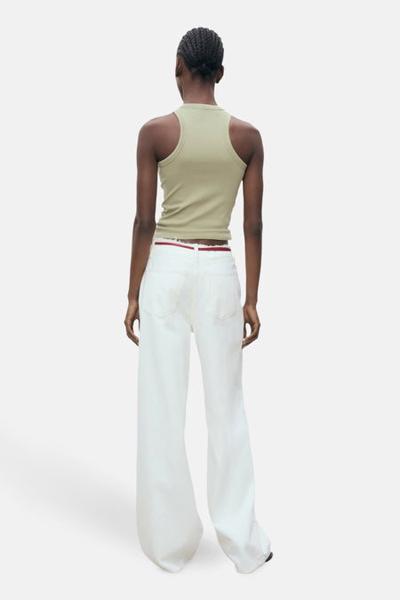Top (bandes fines) Vert - MANGO
