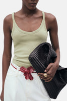 Top (bandes fines) Vert - MANGO