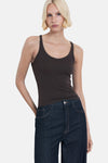 Top (bandes fines) Gris - MANGO