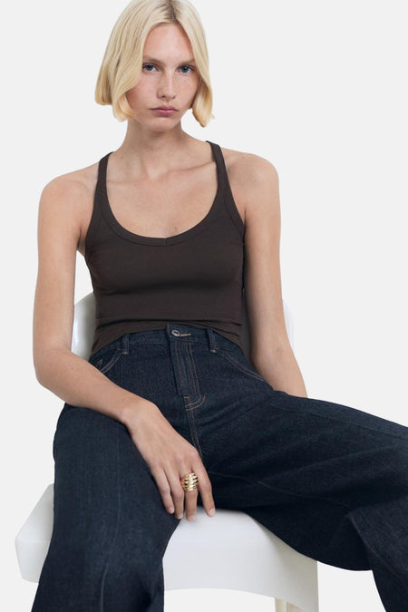 Top (bandes fines) Gris - MANGO