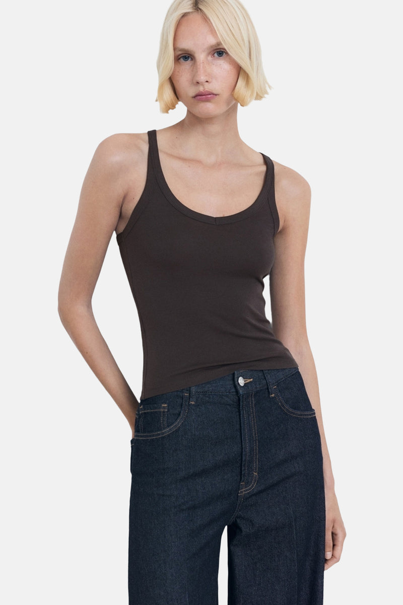 Top (bandes fines) Gris - MANGO