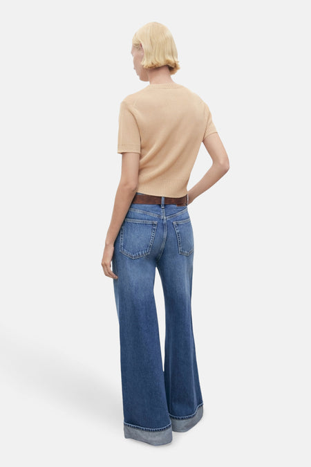 Pull à col rond - beige