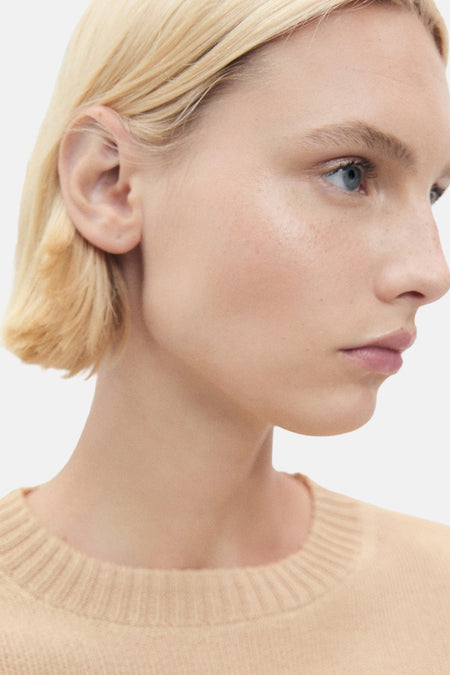 Pull à col rond - beige