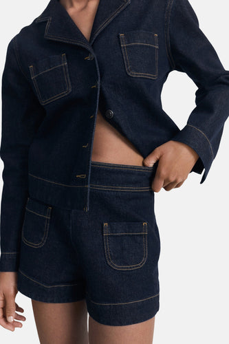 Bermuda - Dark blue denim - MANGO