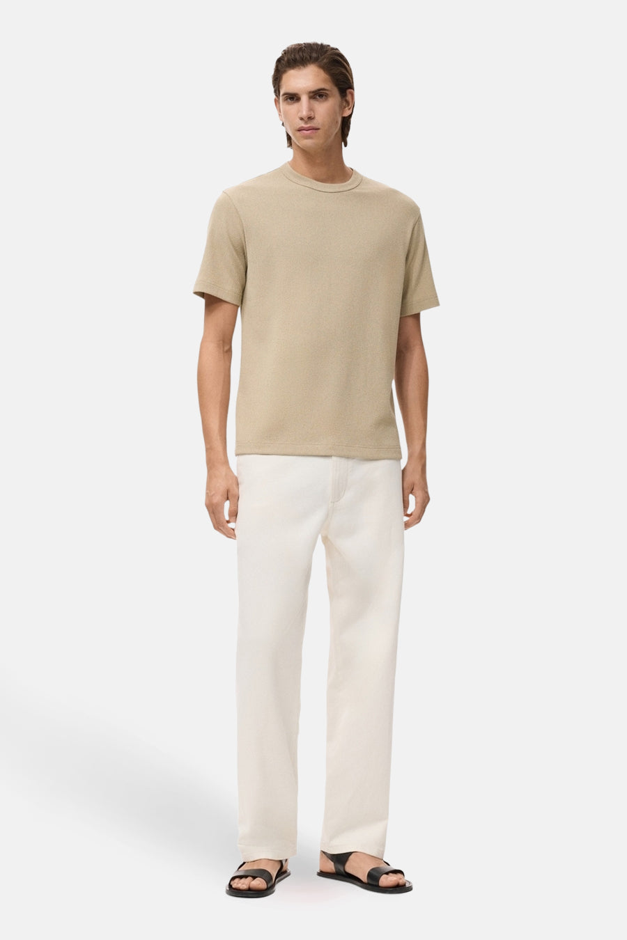 T-shirt à manches courtes - beige - MANGO