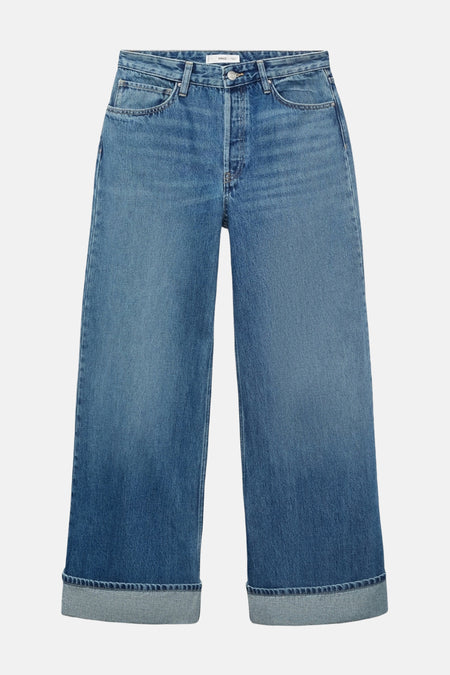 Jeans wide Mid blue denim - MANGO