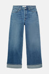 Jeans wide Mid blue denim - MANGO