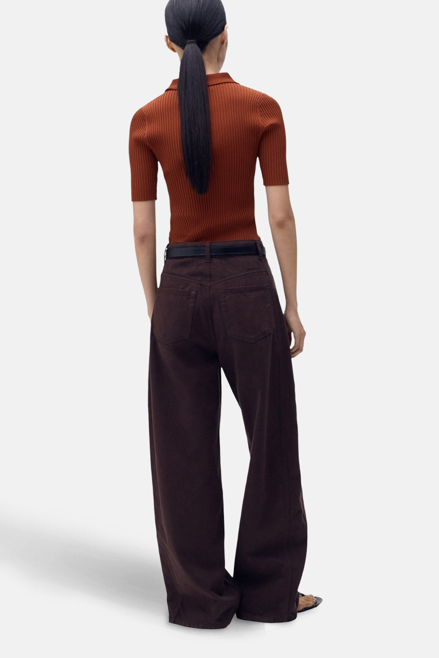 Pull à col rond - brun - MANGO