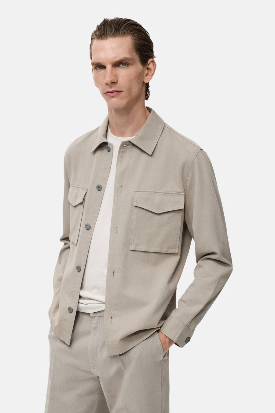 Chemise (manches longues) beige - MANGO - MANGO