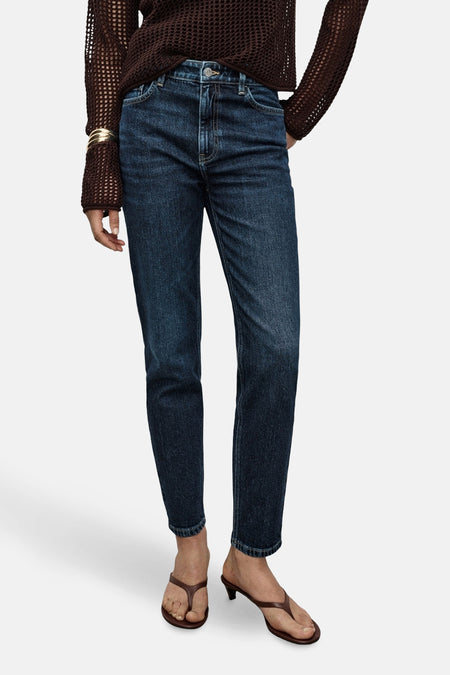 Mom Jeans Dark blue denim - MANGO
