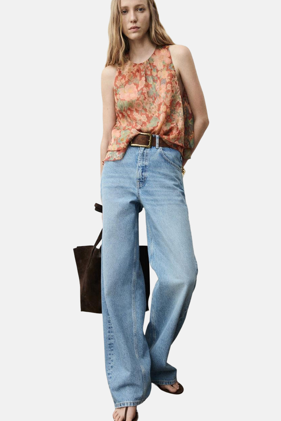 Chemisier (sans manches) multicolore - MANGO - MANGO - 4