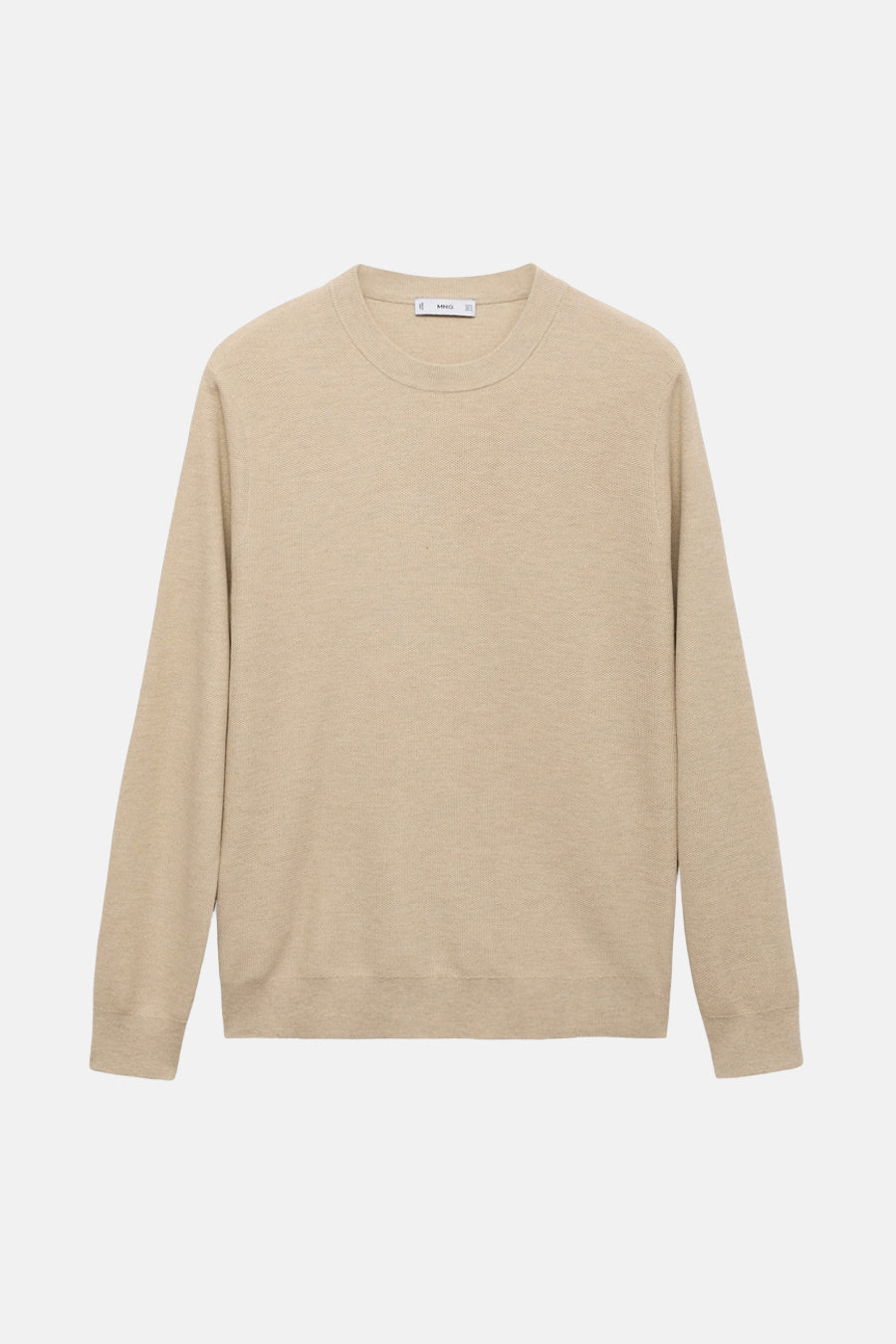 Pull à col rond - beige - MANGO - 6