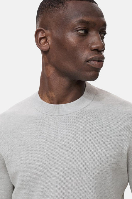Pull à col rond - gris