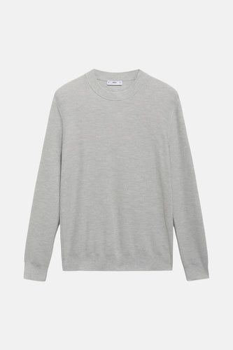 Pull à col rond - gris - MANGO - 6