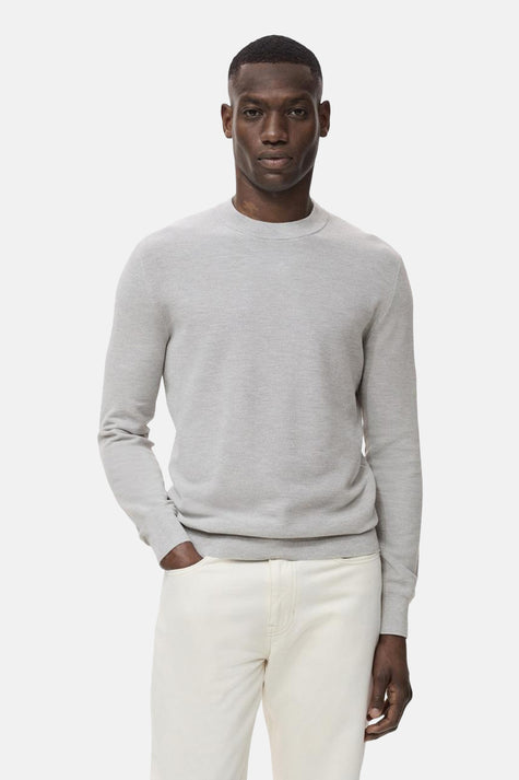 Pull à col rond - gris
