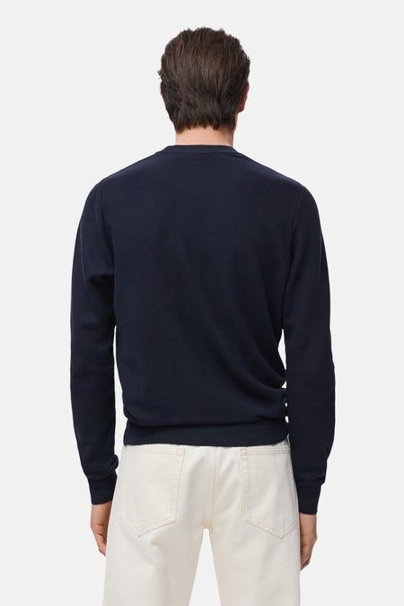 Pull à col rond - bleu