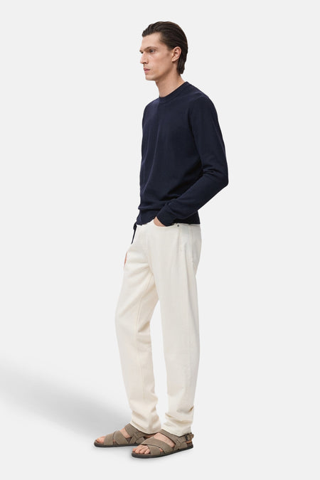 Pull à col rond - bleu