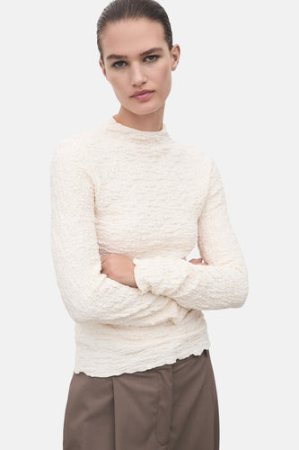 T-shirt à manches longues - beige - MANGO