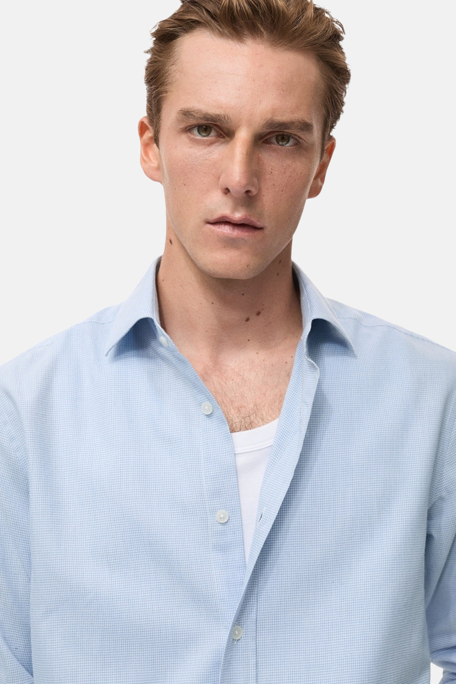 Chemise à manches longues - bleu - MANGO - 4