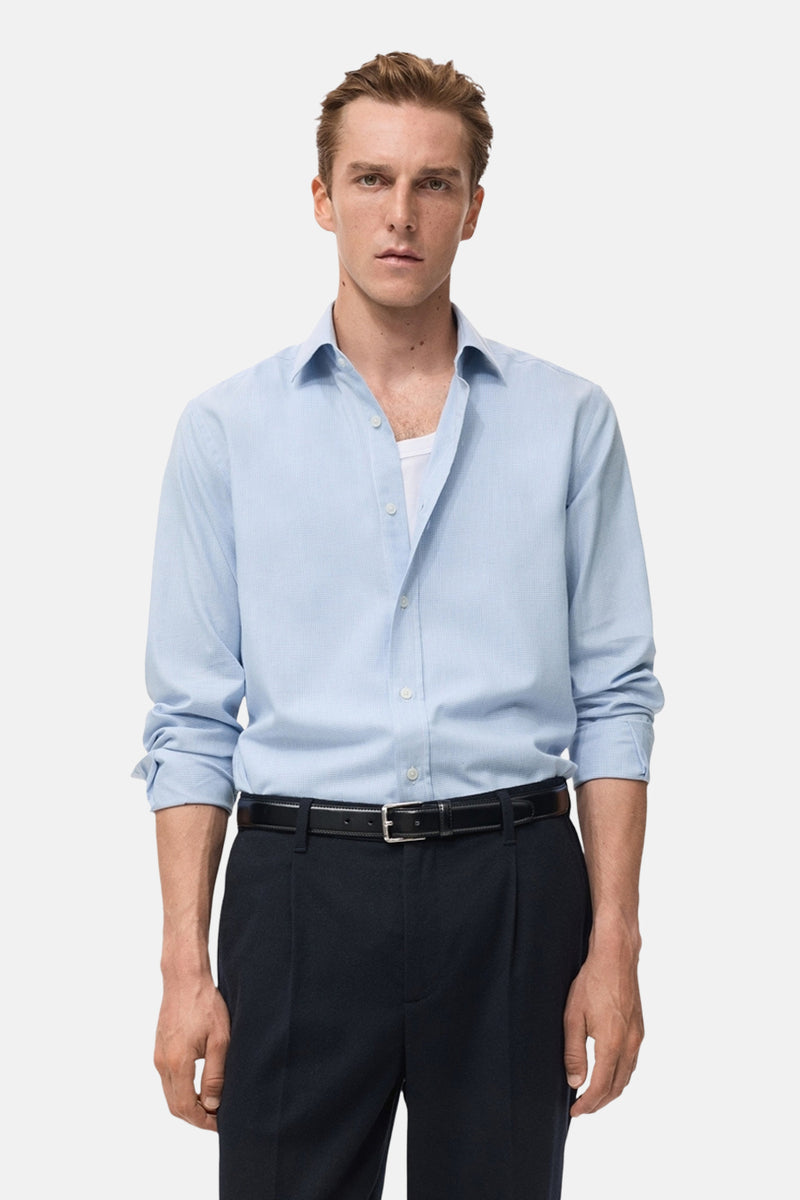 Chemise à manches longues - bleu