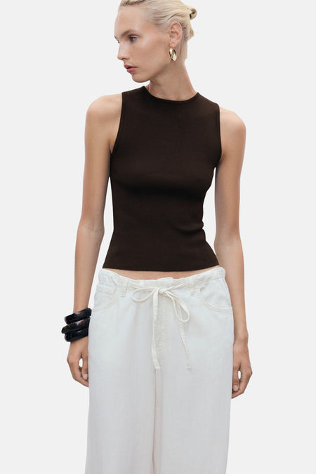 Top (sans manches) Brun - MANGO