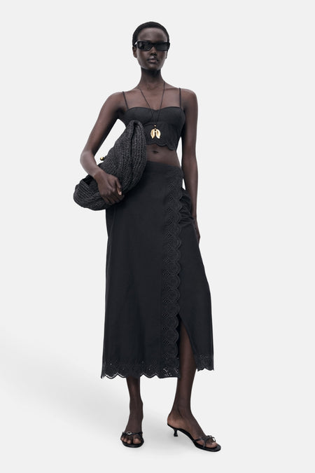 Top (bandes fines) Noir - MANGO